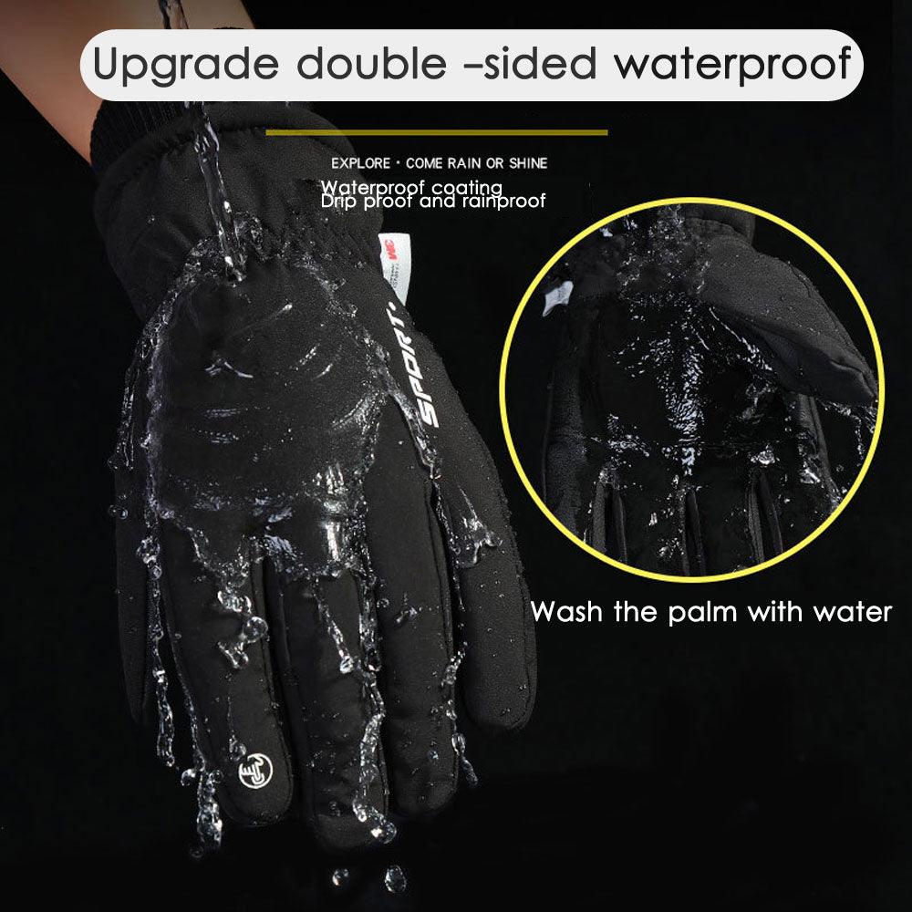 Men Winter Waterproof Cycling Gloves Outdoor Sports Running Motorcycle Ski Touch Screen Fleece Gloves Non-slip Warm Full Fingers - Pogo Cycles available in cycle to work