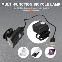 MTB Mountain Bicycle Lamp Bicycle Light Front Rear Taillight USB Rechargeable Waterproof MTB Bike Headlight Cycling Flashlight - Pogo Cycles