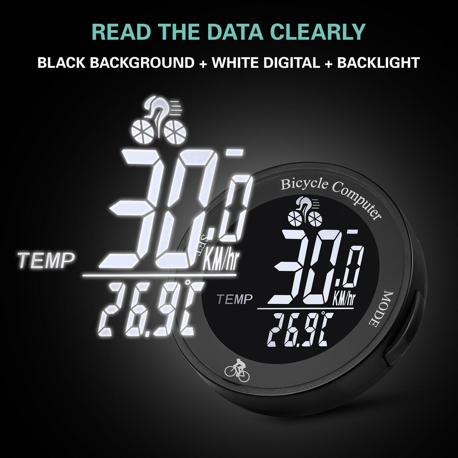 MTB Road Bicycle Computer Wireless Outdoor Waterproof Bike Stopwatch Odometer LED Bicycle Cycling Mountain Bike Speedo Meter Pogo Cycles