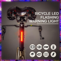 MTB Road Bike Auto Brake Sensing Light Smart Bicycle Rear Light USB Rechargeable IPX6 Waterproof LED Taillight Warning Rear Lamp - Pogo Cycles