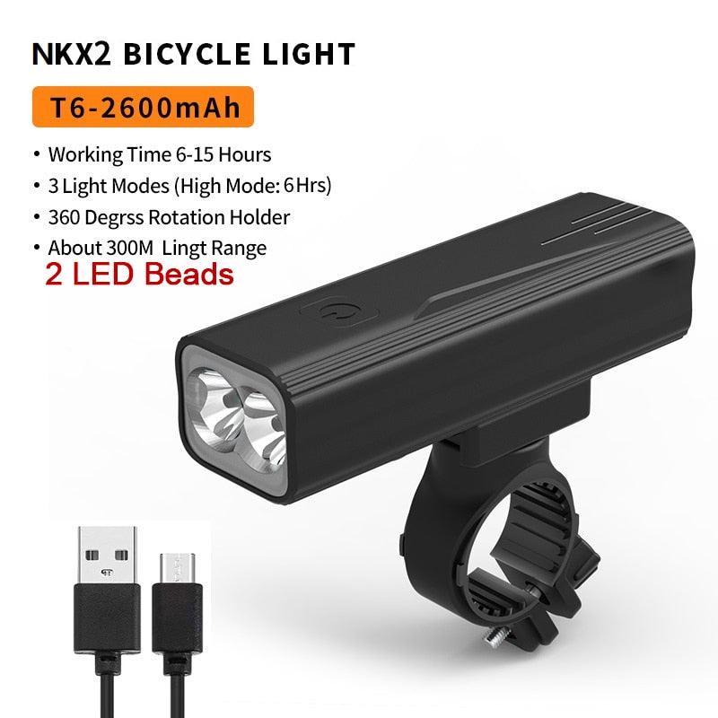 NATFIRE 10000 mAh Bike Light Rainproof USB Rechargeable LED Bicycle Light Super Bright Flashlight for Cycling Front / Rear Light - Pogo Cycles