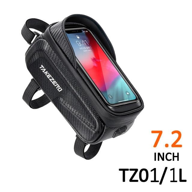 NEWBOLER Bike Bag 2L Frame Front Tube Cycling Bag Bicycle Waterproof Phone Case Holder 7.2Inches Touchscreen Bag Accessorie - Pogo Cycles