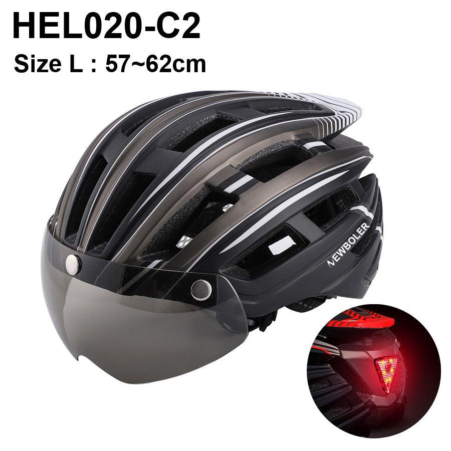 NEWBOLER Cycling Helmet Man Women LED Light Helmet Road Mountain Bike Helmet Lens For Riding Bicycle Sports Skateboard Scooter - Pogo Cycles