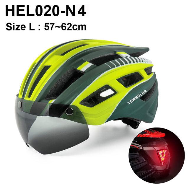 NEWBOLER Cycling Helmet Man Women LED Light Helmet Road Mountain Bike Helmet Lens For Riding Bicycle Sports Skateboard Scooter - Pogo Cycles