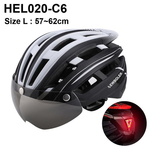 NEWBOLER Cycling Helmet Man Women LED Light Helmet Road Mountain Bike Helmet Lens For Riding Bicycle Sports Skateboard Scooter - Pogo Cycles