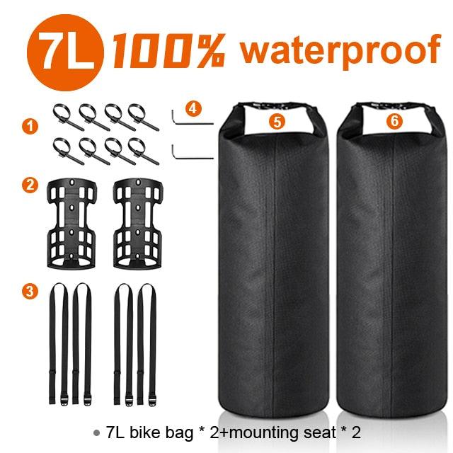 NEWBOLER Portable Waterproof Bike Fork Bag 3L 7L Portable Bike Bag Electric Scooter Bag Bicycle Front Bag Bicycle Fork Bag - Pogo Cycles