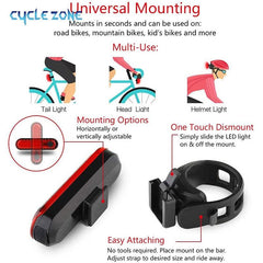 Rear Bike Tail Light USB Rechargeable - Pogo Cycles