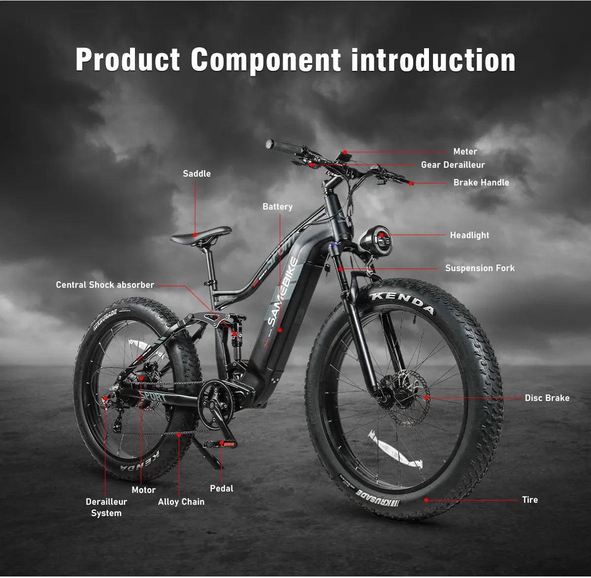 SAMEBIKE RS-A08 Mountain Electric Bike - UK - Pogo Cycles