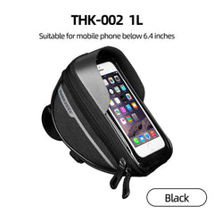 ThinkRider Bike Bag 2L Frame Front Tube Cycling Bag Bicycle Waterproof Phone Case Holder 7 Inches Touchscreen Bag Accessories - Pogo Cycles