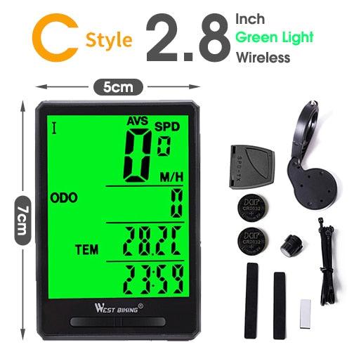 WEST BIKING Bicycle Cycling Computer Wireless Wired Waterproof digital Bike Speedometer Odometer - Pogo Cycles