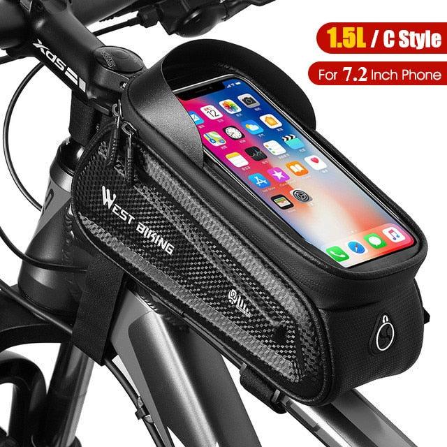 236 Black 1.5L WEST BIKING Hard Shell TPU Bicycle Bag