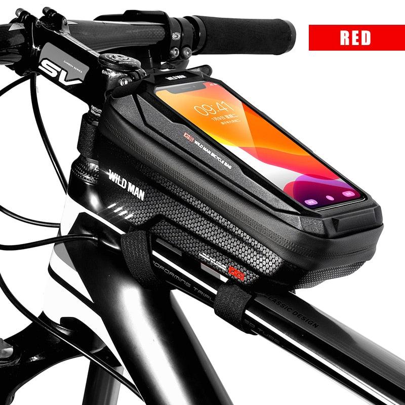 WILD MAN X2 Bicycle Bag EVA Hard Shell Waterproof Touch Screen High Capacity Road Bike Mountain Bike Anti-vibration Cycling - Pogo Cycles